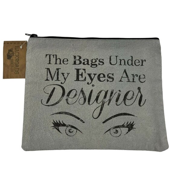Canvas Makeup Travel Bag Designer Bags Inside Pocket Zip New - Picture 1 of 7